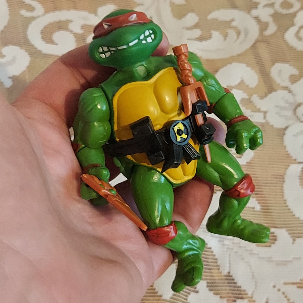Vintage 1988 Playmates TMNT Raphael Action Figure 4.5" Mirage Studios Macau